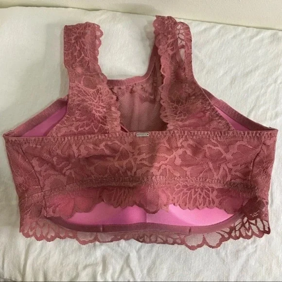 VS PINK High Neck Floral Lace Bralette L-DD - Picture 9 of 10